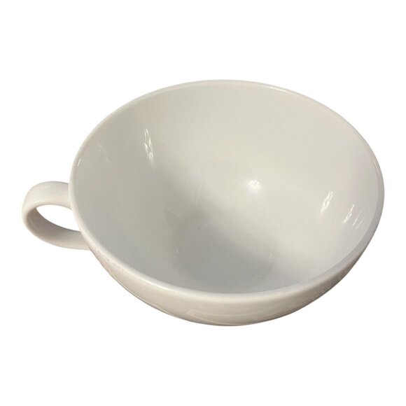 Crate And Barrel Large White Coffee Espresso Mug Made In Indonesia - 4.5" - Picture 2 of 5